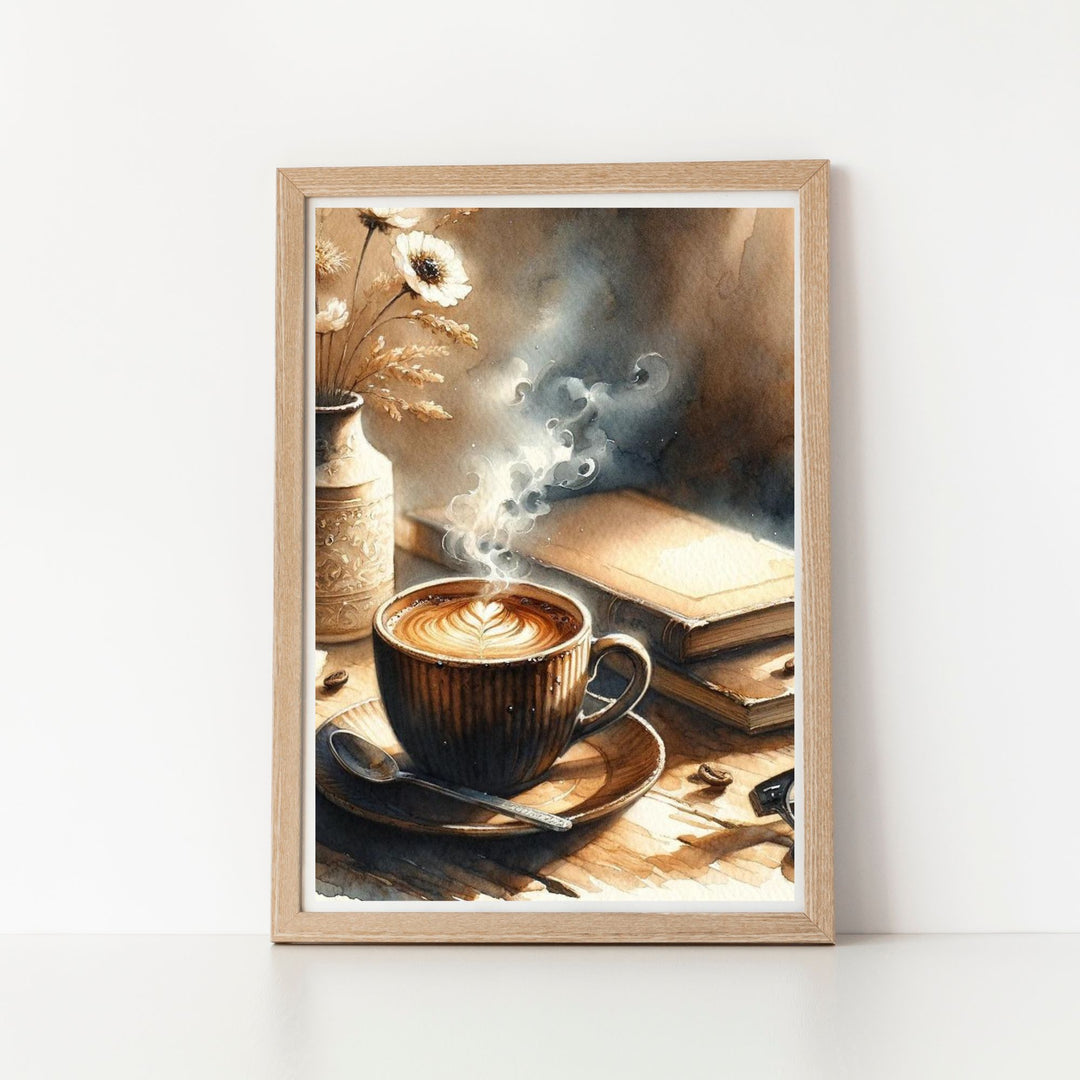coffee lovers wall art printable set for home or office