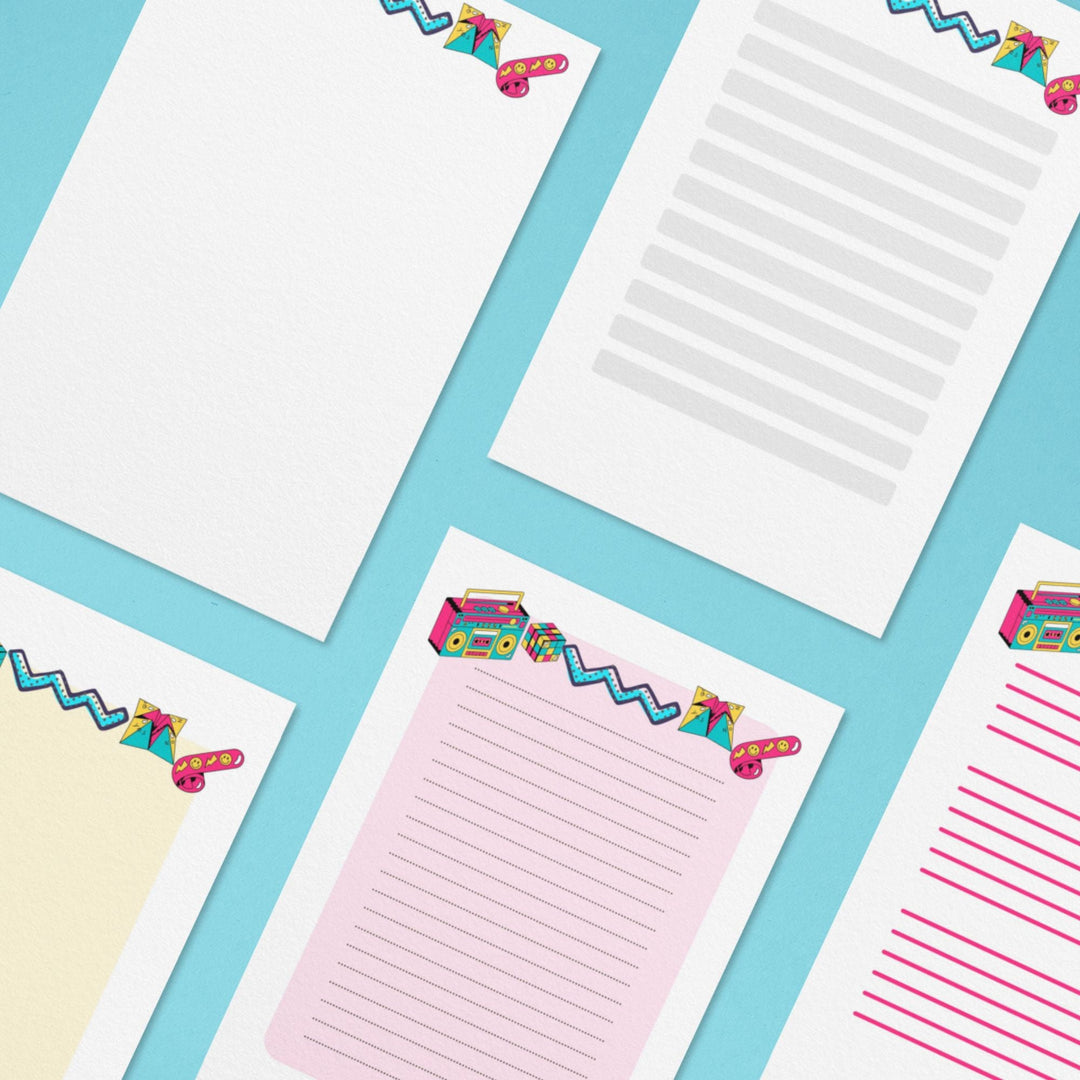 90s nostalgia printable writing paper stationery - KY designX