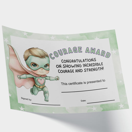 a certificate for children on a white background