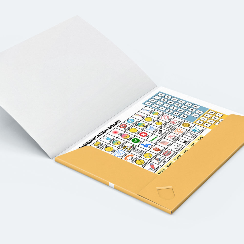 Printable |Communication Board for Hospital Settings in a folder