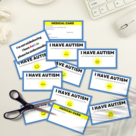 Autism Awareness cards and Medical ID Card - KY designX