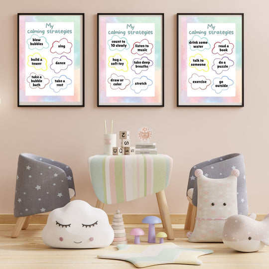 Calming strategies printable posters - KY designX