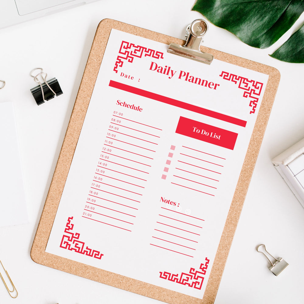 Chinese-themed printable planner - KY designX