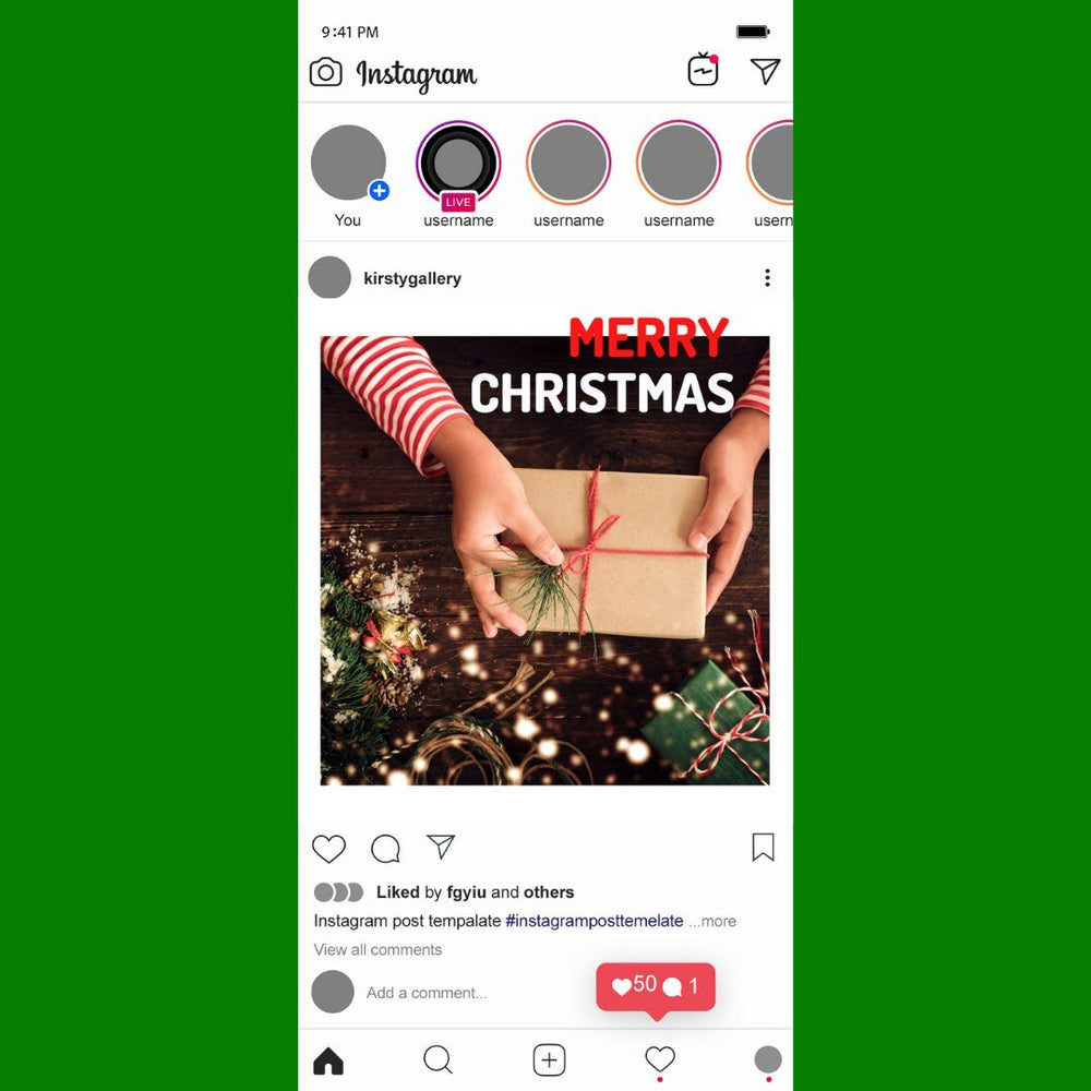 Christmas Instagram canva Templates - KY designX