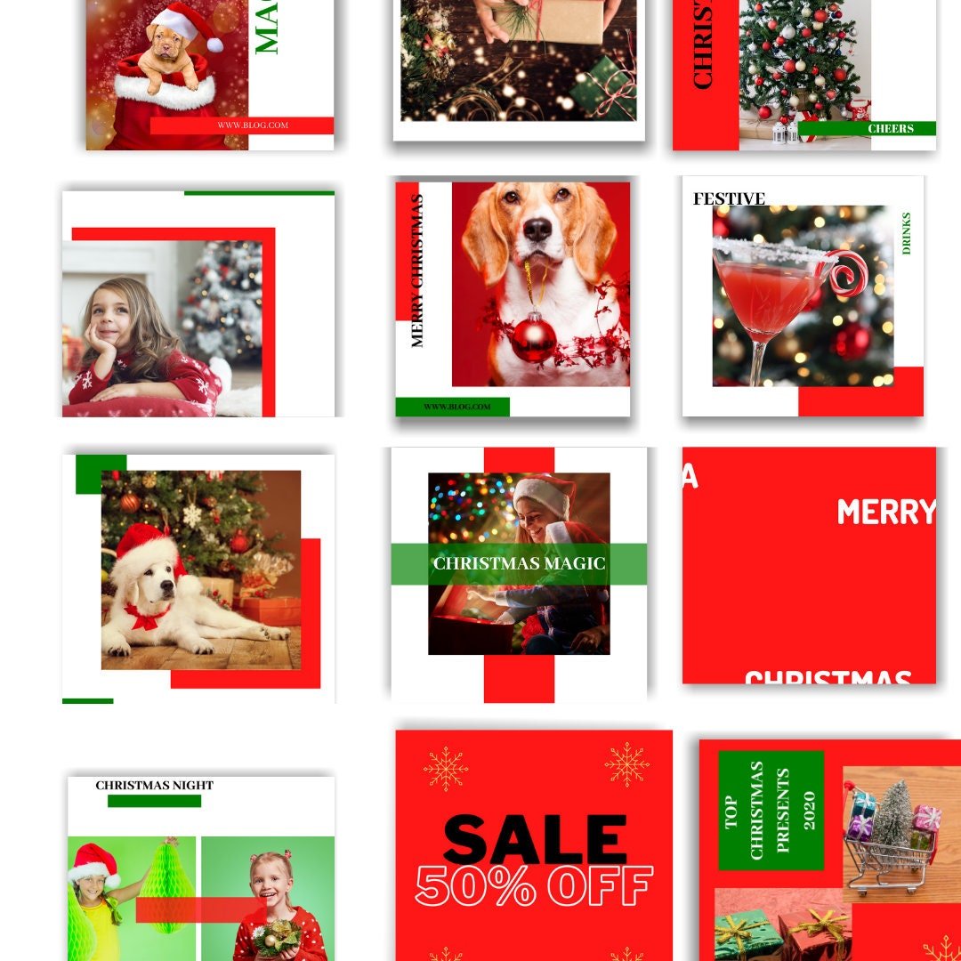 Christmas Instagram canva Templates - KY designX