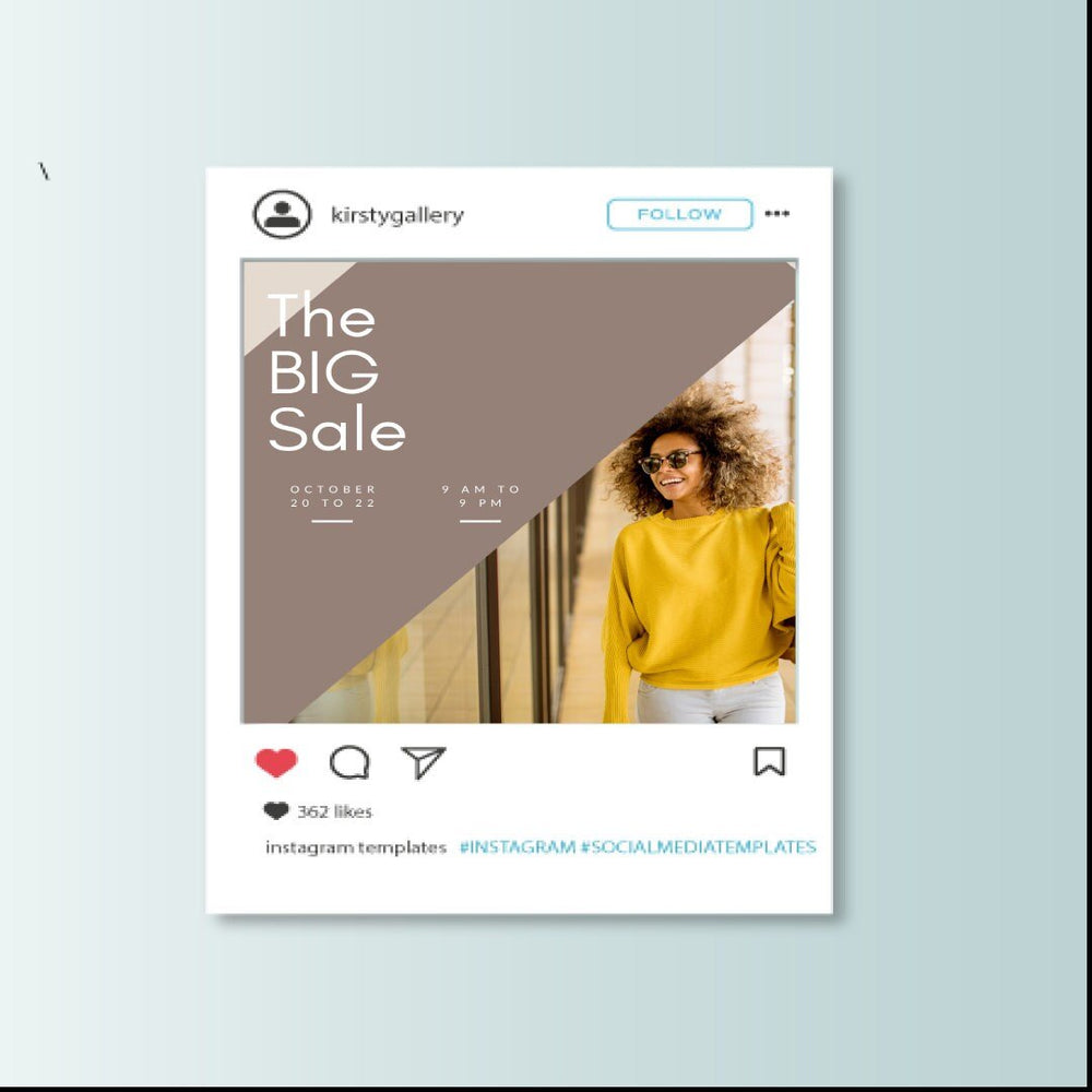 Editable Brown INSTAGRAM Templates - KY designX