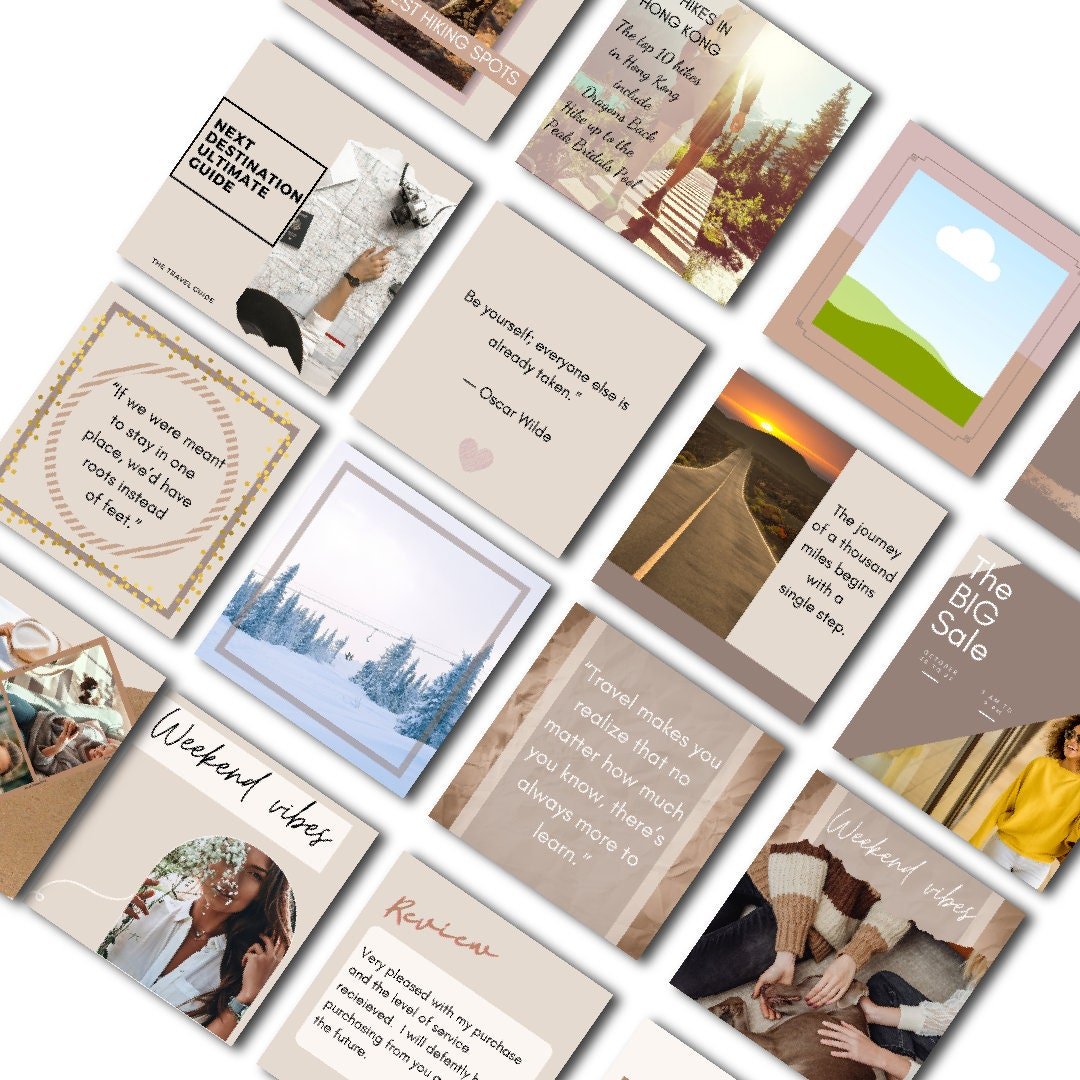 Editable Brown INSTAGRAM Templates - KY designX