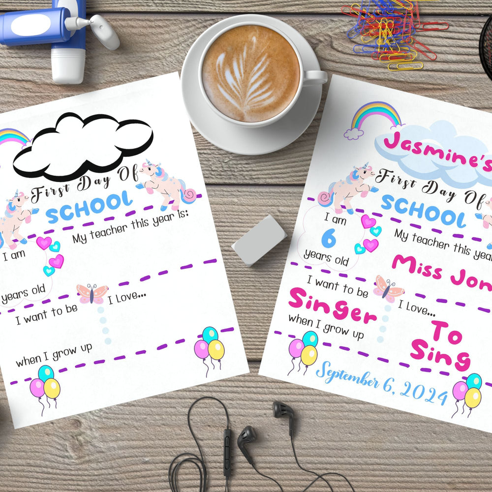 Editable First Day of School Sign Template - KY designX