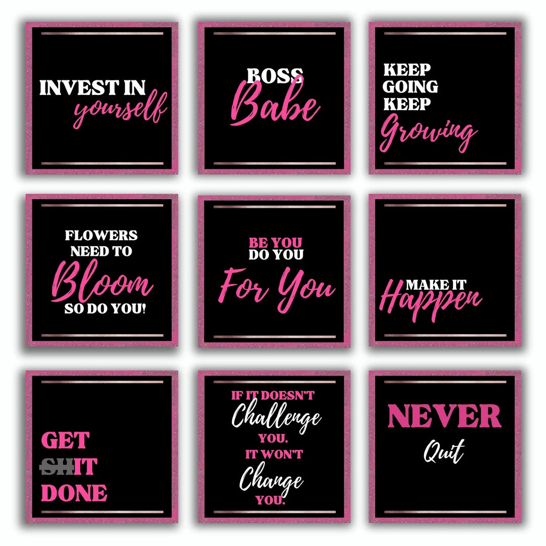 free 100 Black Pink Editable Instagram Templates - KY designX