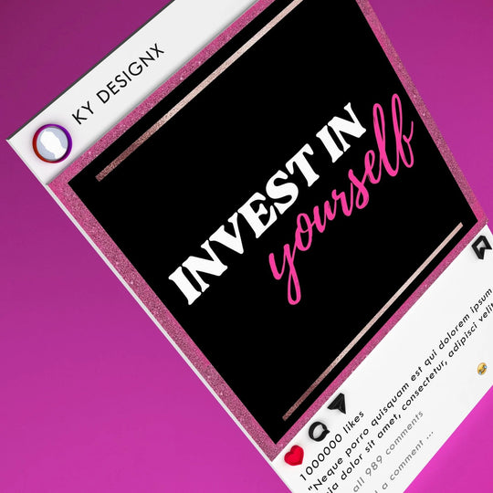 free 100 Black Pink Editable Instagram Templates - KY designX