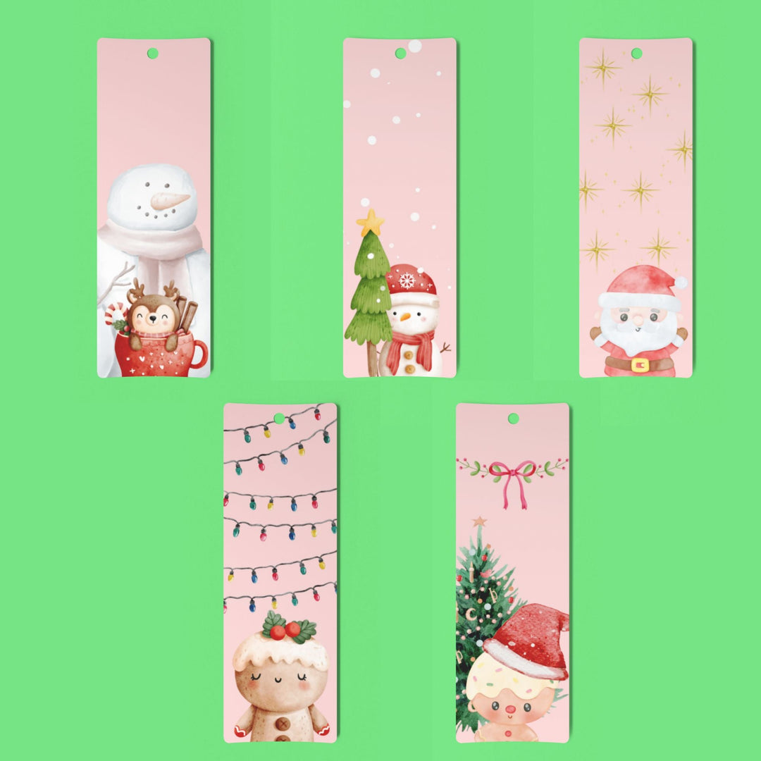 Free Cute Printable Christmas Bookmarks - KY designX