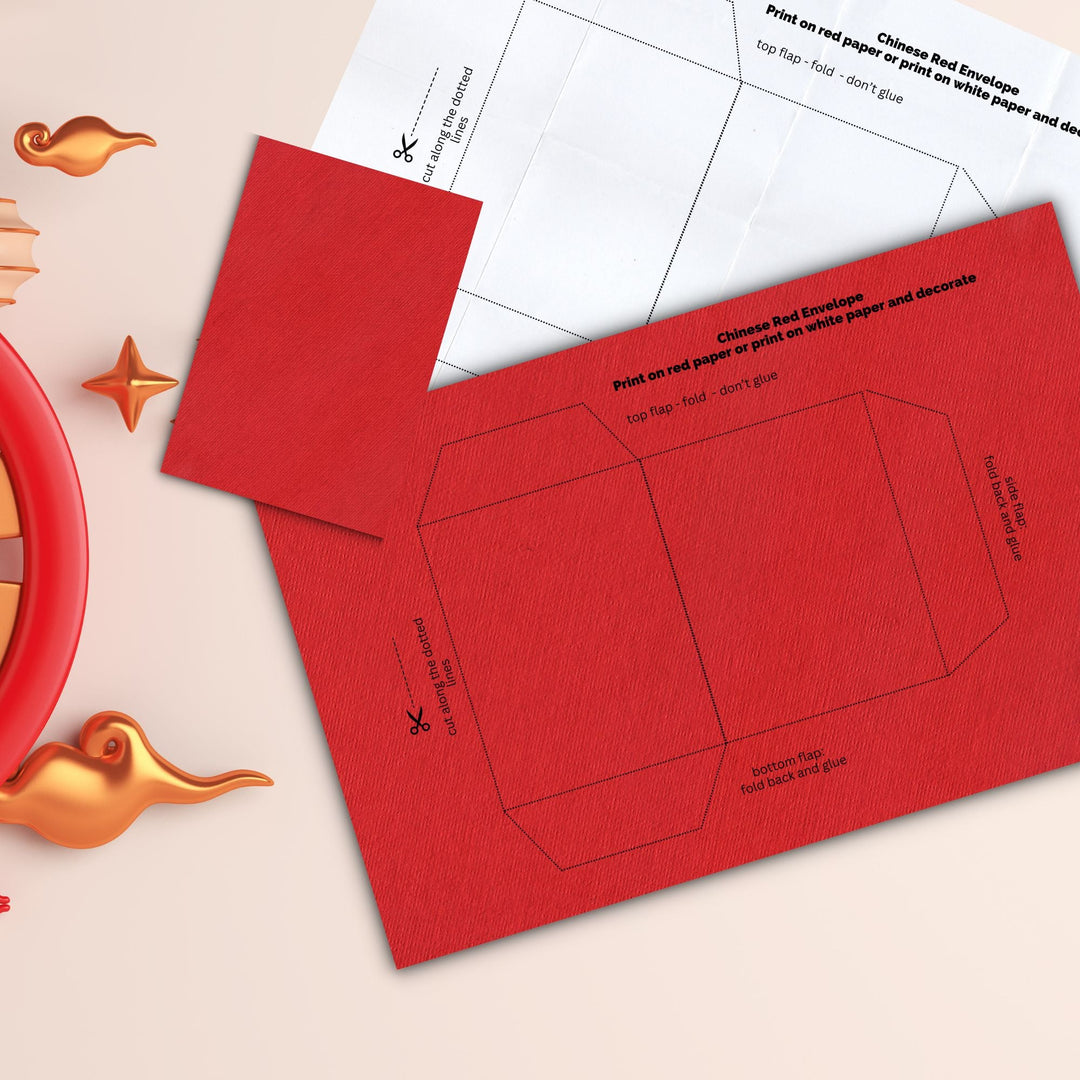 Free DIY Printable Chinese New Year Envelope Template - KY designX