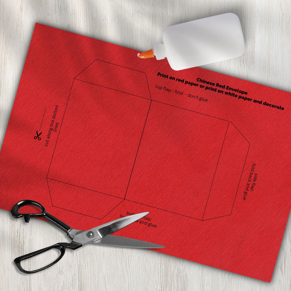 Free DIY Printable Chinese New Year Envelope Template - KY designX