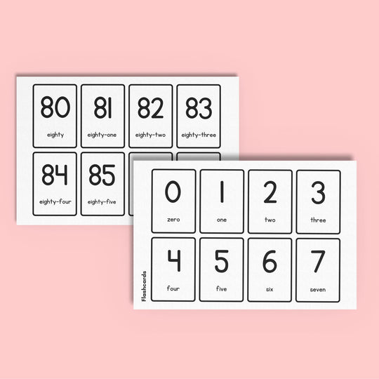 Free ESL Numbers Worksheets and Flashcards - KY designX