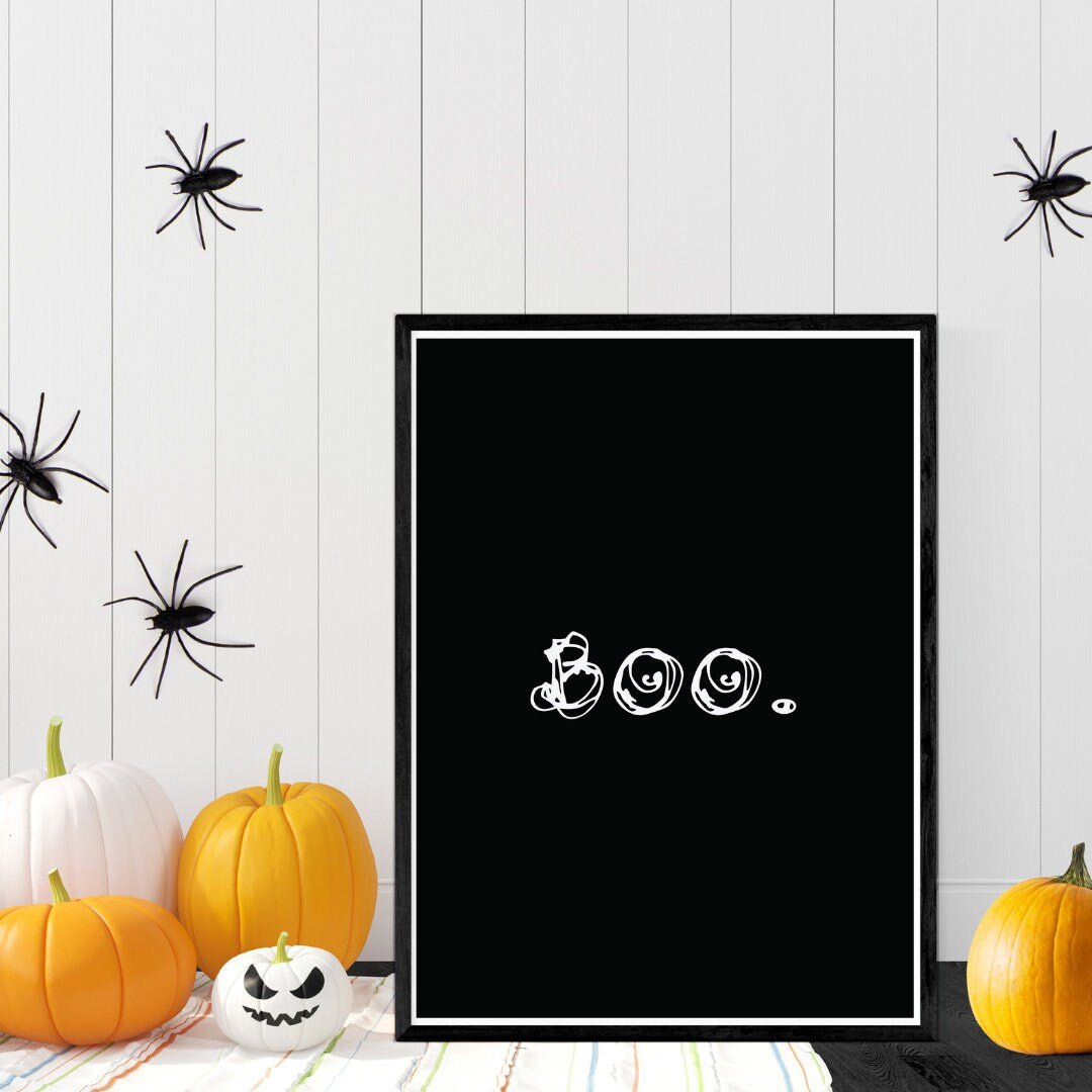 Free Halloween BOO printable wall art - KY designX