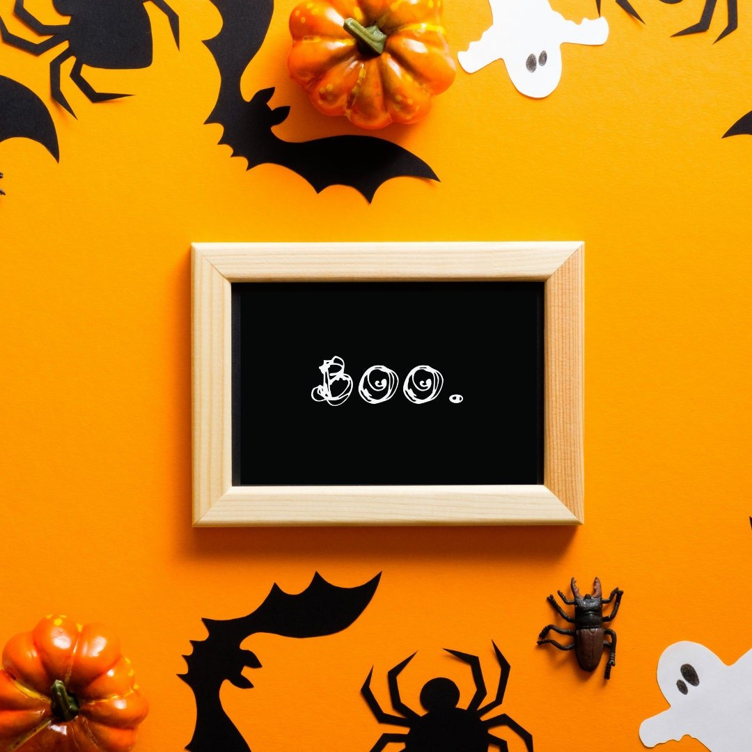 Free Halloween BOO printable wall art - KY designX