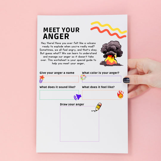 Free Meet Your Anger Worksheet - KY designX