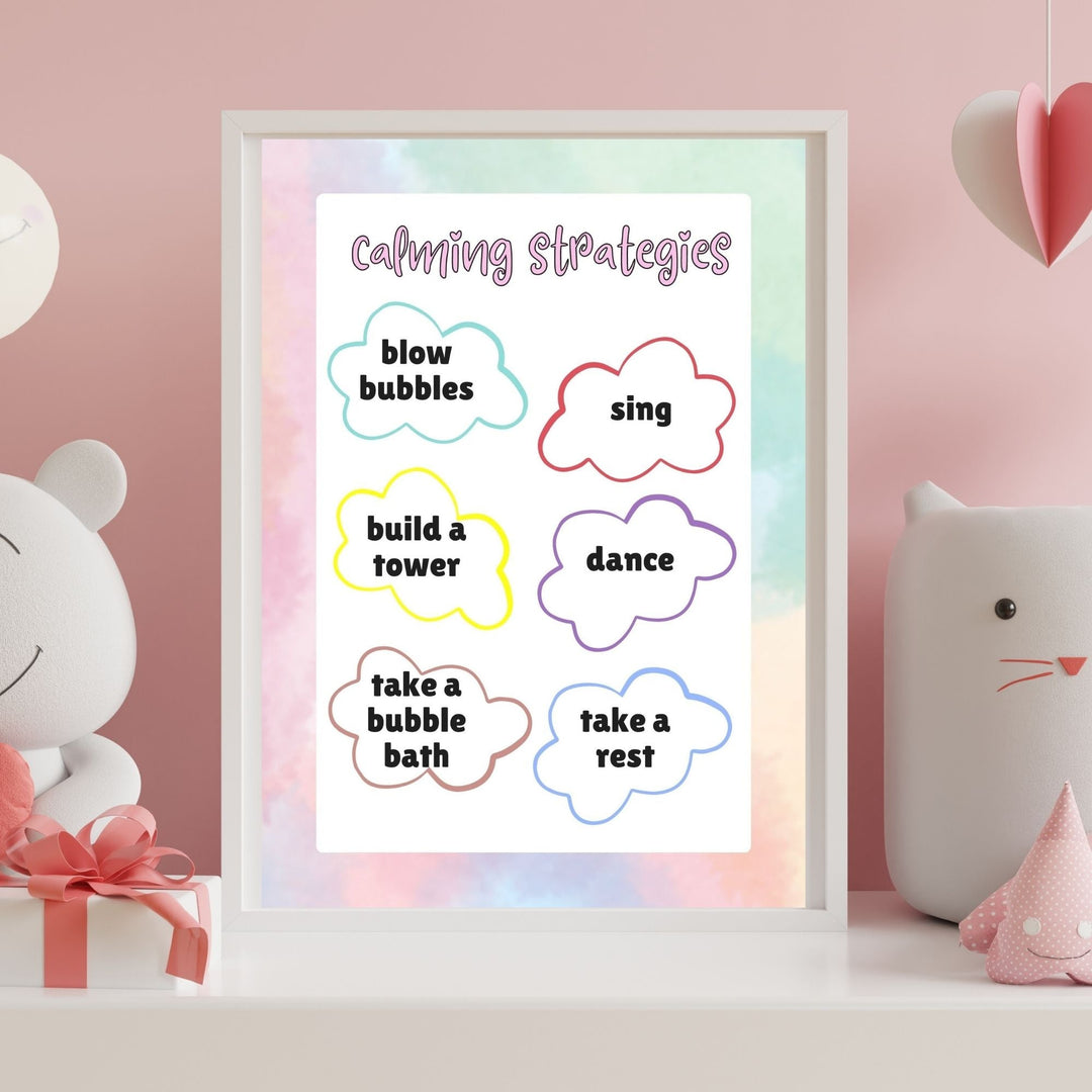 Free printable calming strategies poster - KY designX