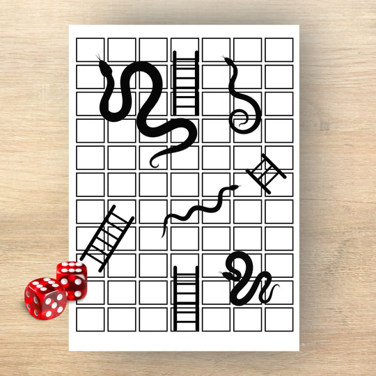 Free Printable snakes and ladders game - KY designX