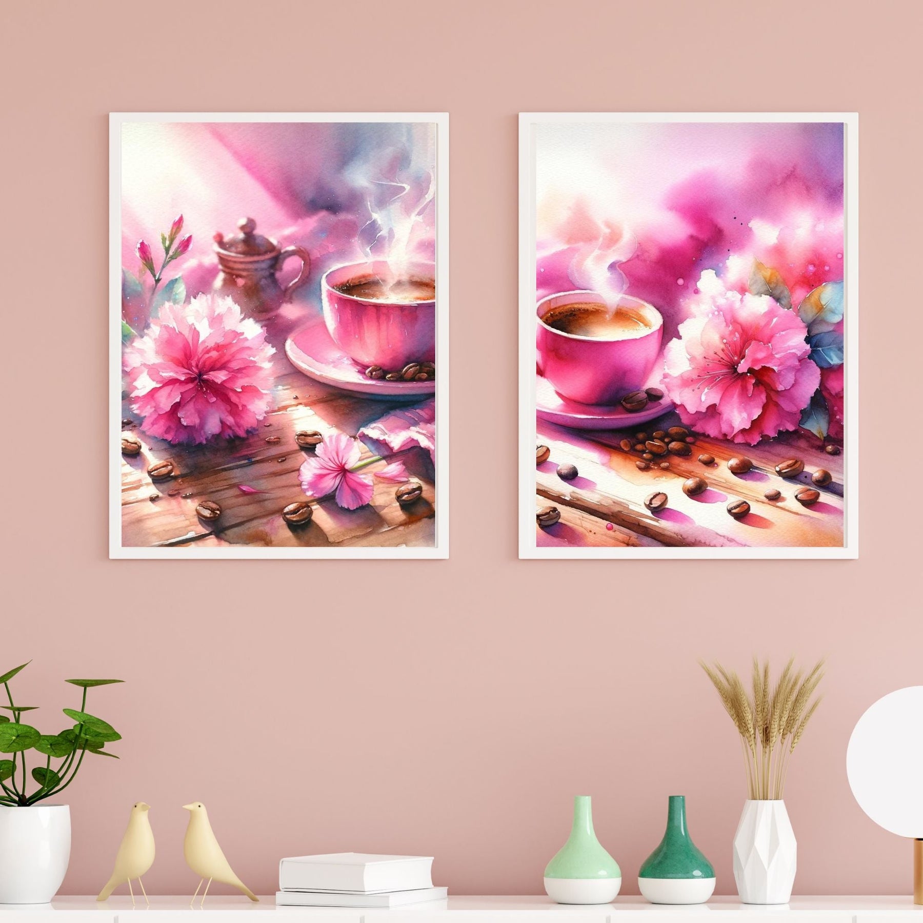 Pink Coffee Cup Décor Printables - KY designX