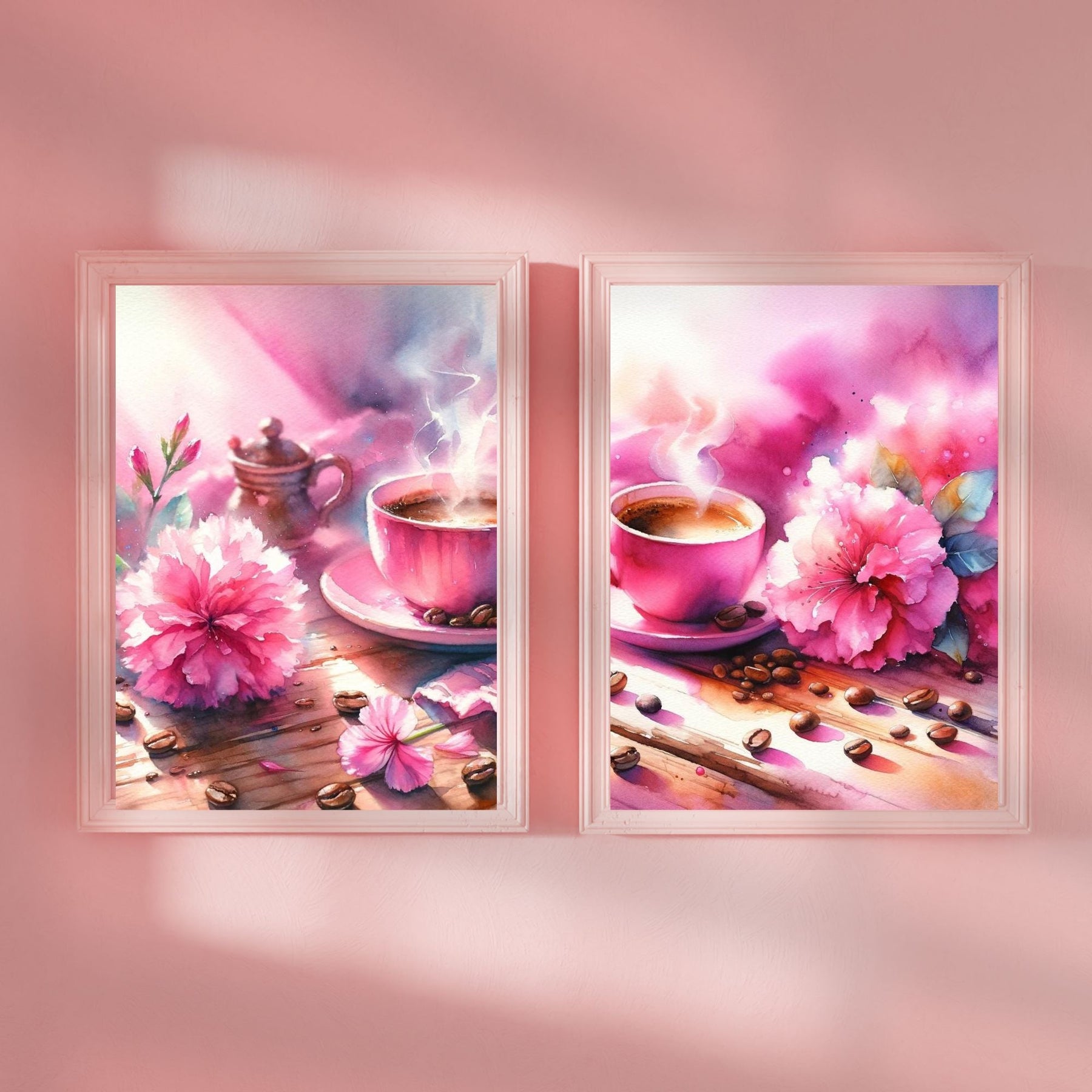 Pink Coffee Cup Décor Printables - KY designX