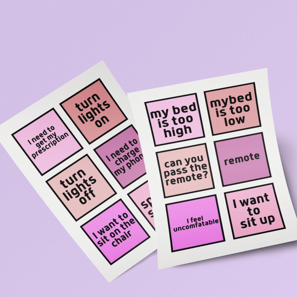 Pink printable Communication Cards - KY designX