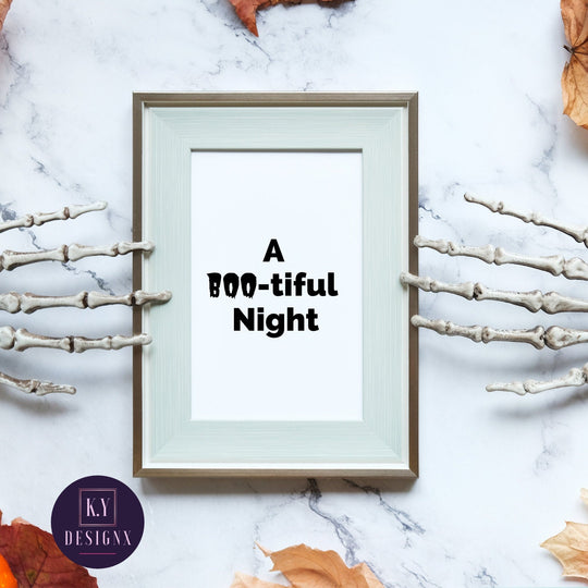 Printable 'Boo-tiful Night' wall art - KY designX