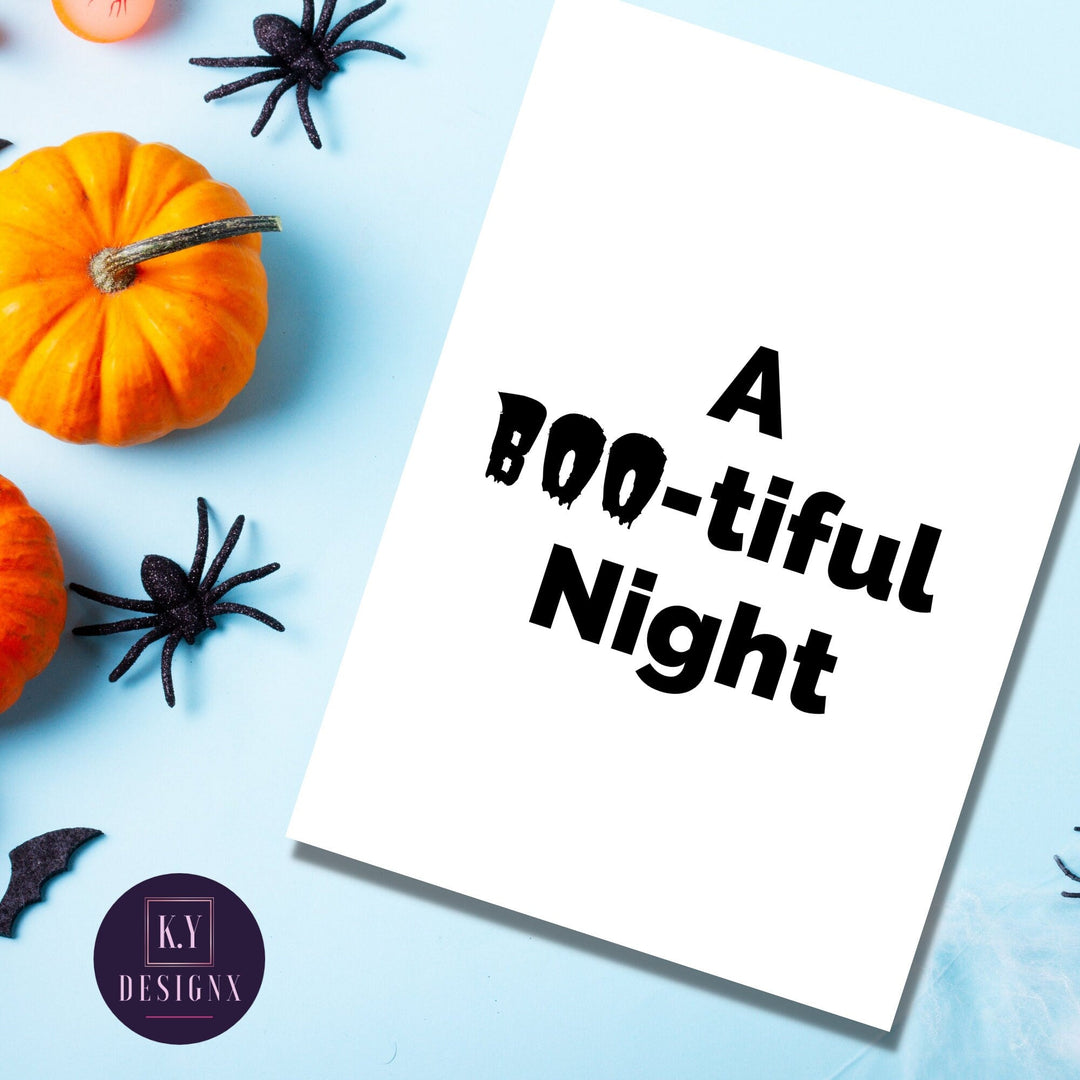 Printable 'Boo-tiful Night' wall art - KY designX