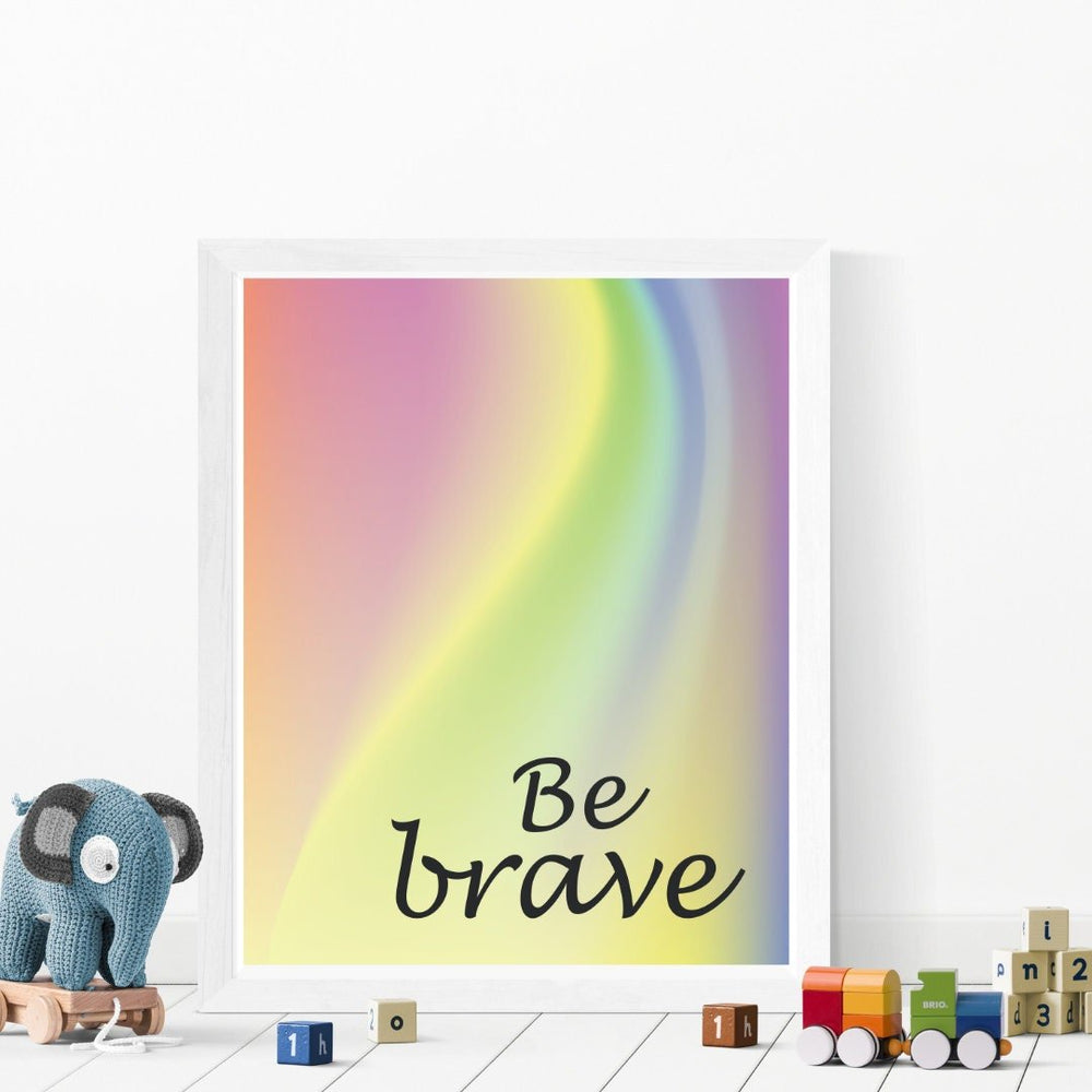 Printable brave poster for children with anxiety - KY designX