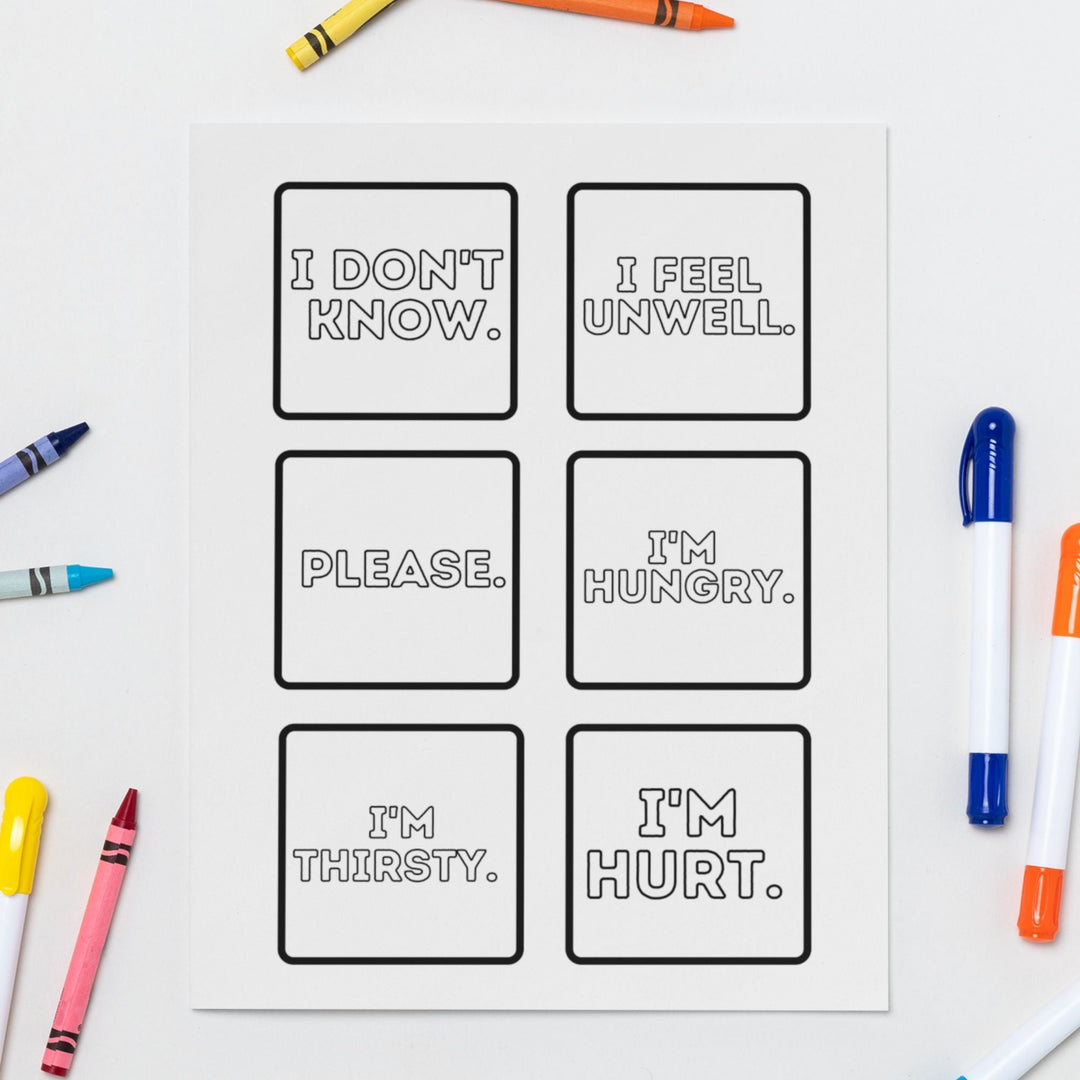 Printable communication Cards for Children - KY designX