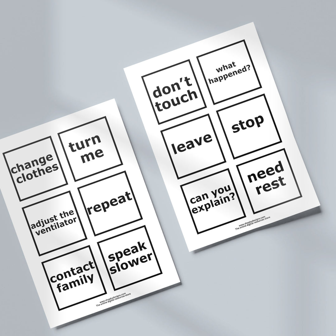 Printable Communication Cards for Hospital - KY designX