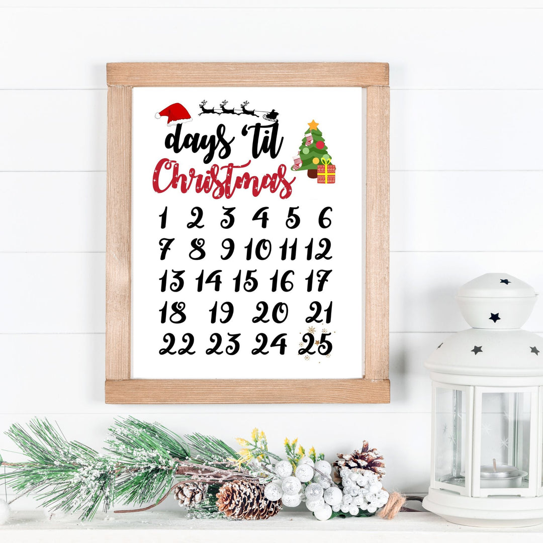 Printable Countdown to Christmas Calendar - KY designX