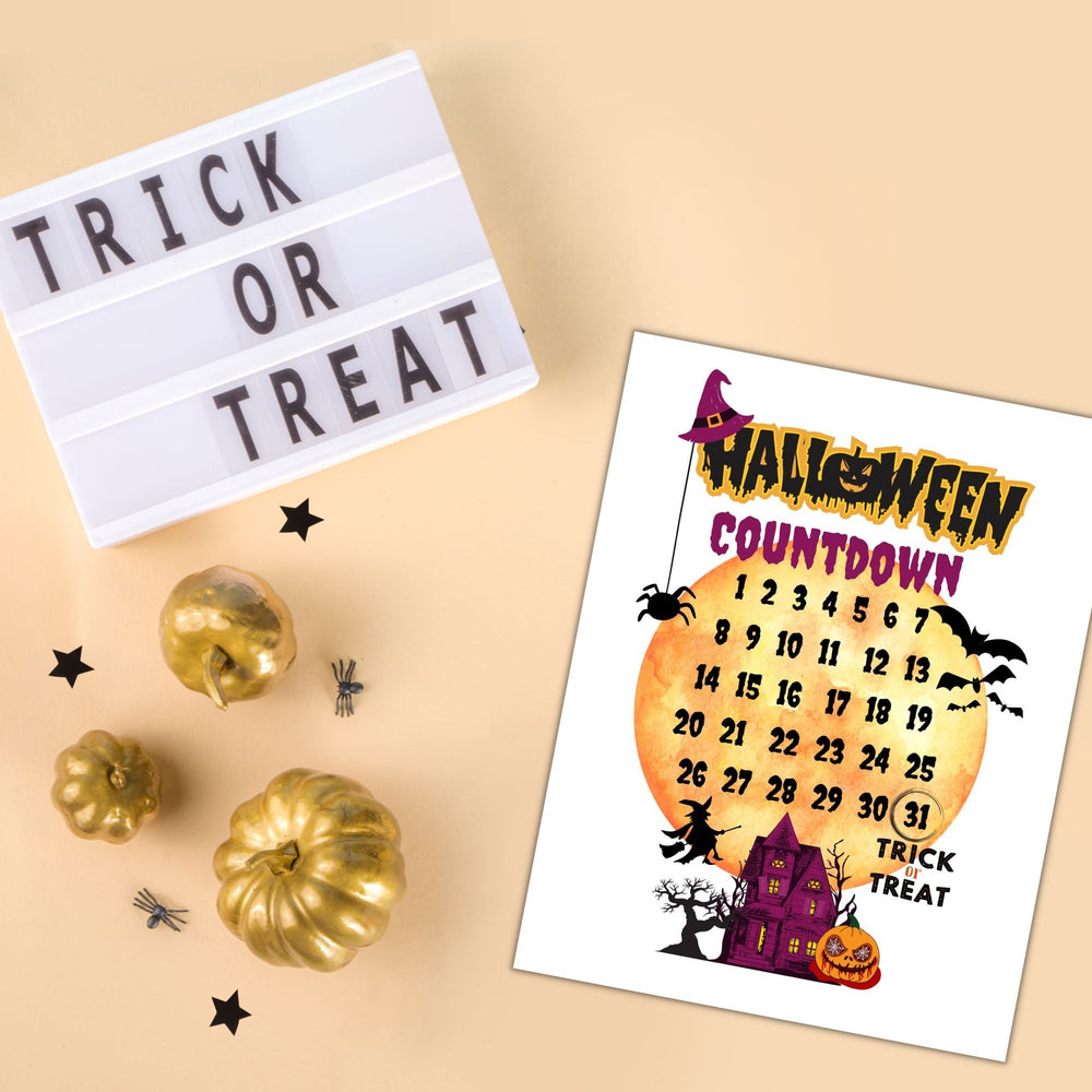 Printable Countdown to Halloween calendar - KY designX