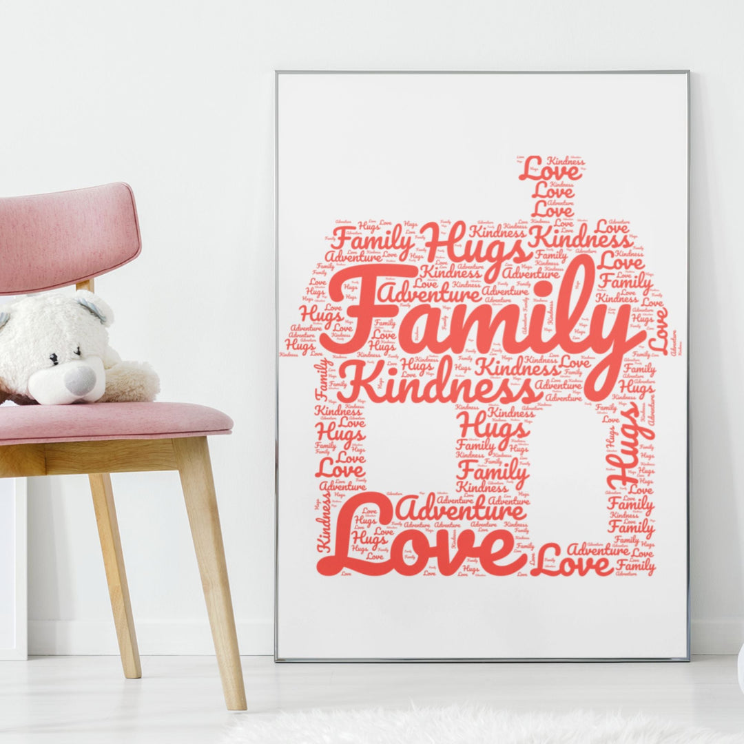 Printable Family Word Cloud Wall Art - KY designX