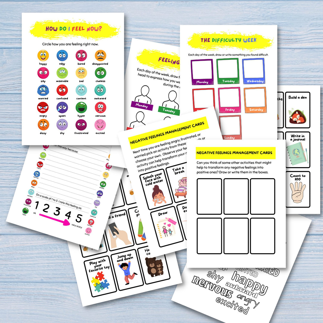 Printable feelings worksheets for Children - KY designX