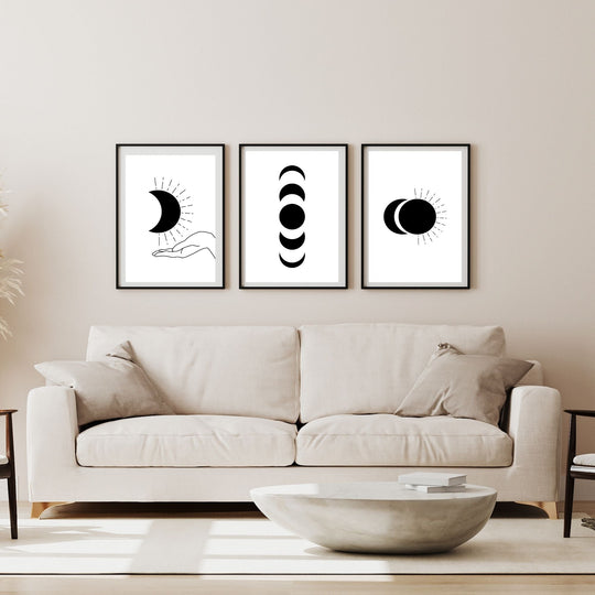 Printable Moon Wall Art Gallery Set - KY designX