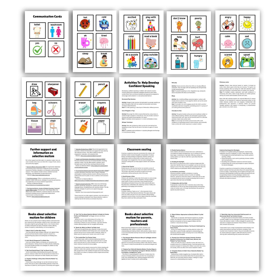 Printable Selective Mutism Toolkit - KY designX