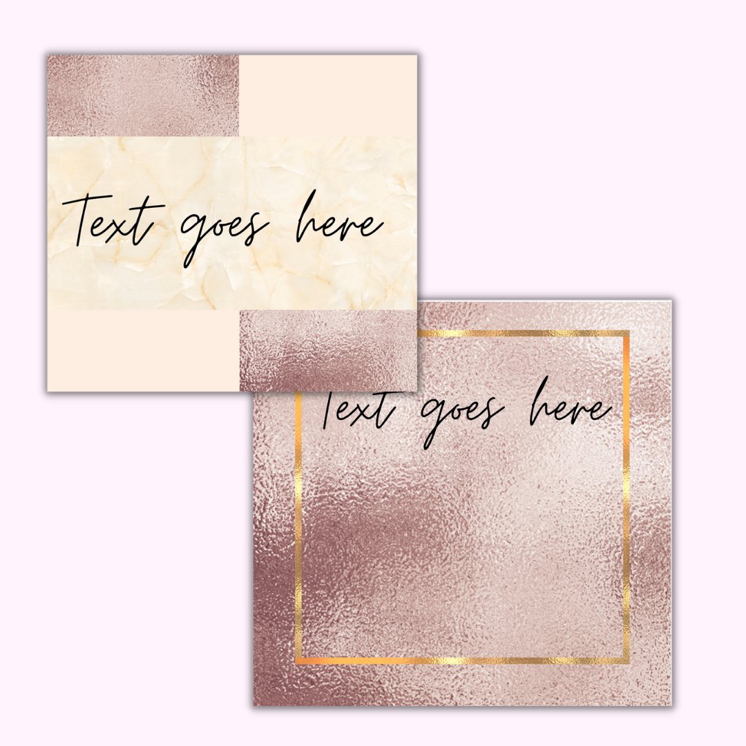 Rose gold and marble Instagram Templates - KY designX