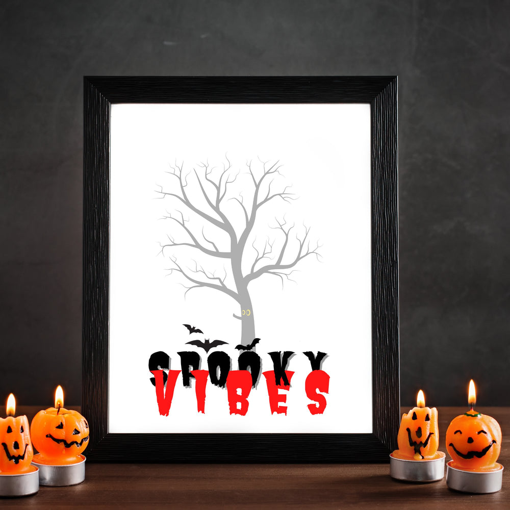 Spooky vibes Halloween printable wall art - KY designX