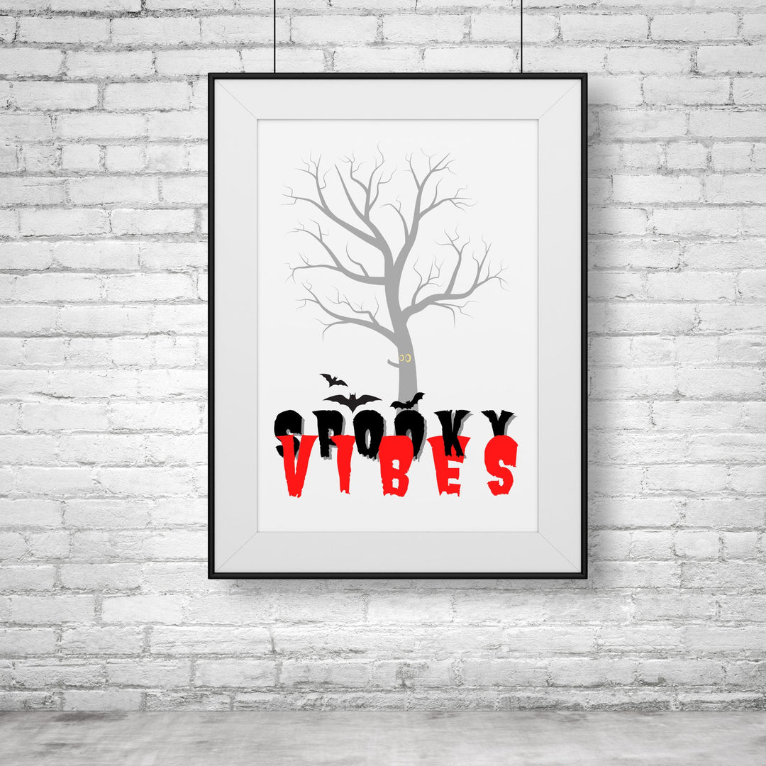 Spooky vibes Halloween printable wall art - KY designX